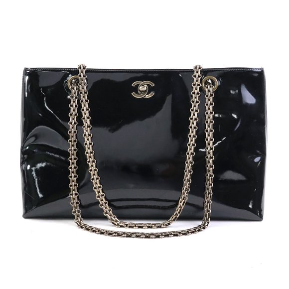 CHANEL Black Leather Shoulder Bag - Picture 1 of 5